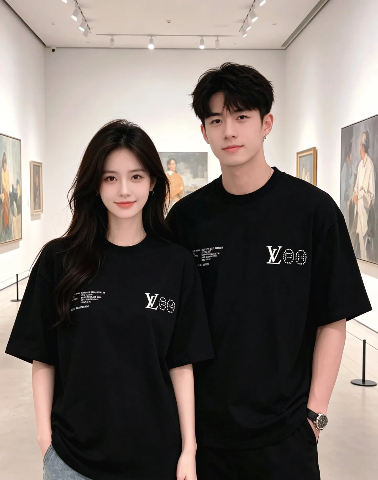 Louis Vuitton/Louis Vuitton small label silicone printed letters round neck short sleeves